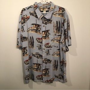 Joe Marlin Shirt Men’s XXL Short Sleeve Island , Beachy Button Down 100% Rayon